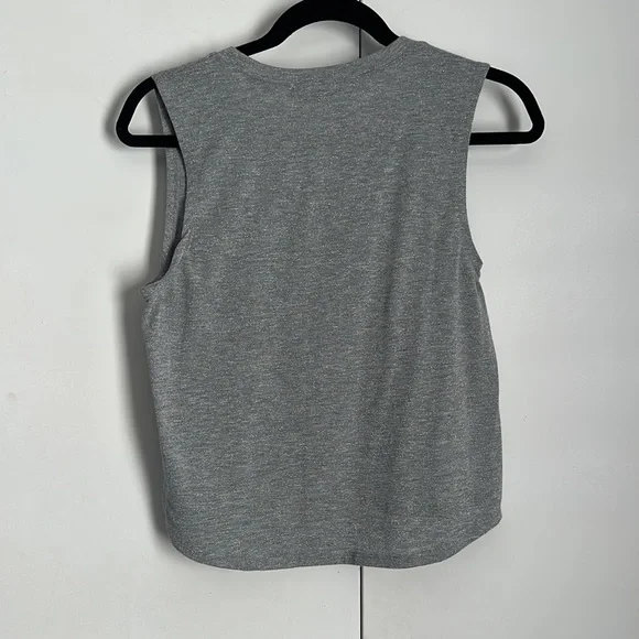 Gray with Sparkles Cropped Peloton Tank M - Picture 5 of 5